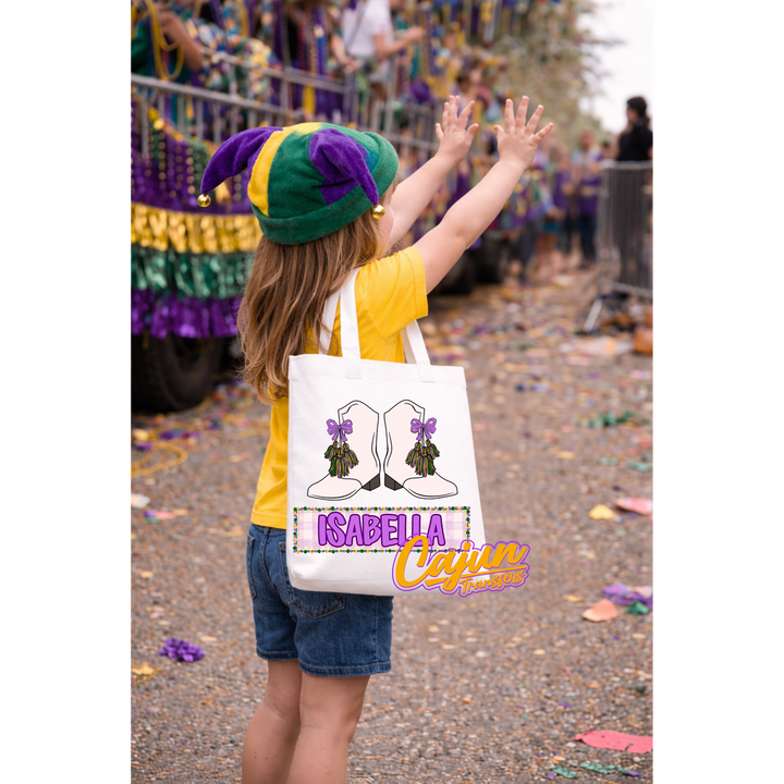 Personalized Pastel Marching Boots Bead Bag