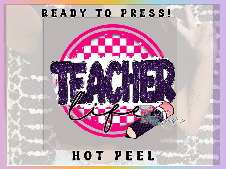 a picture with the words teacher life on it