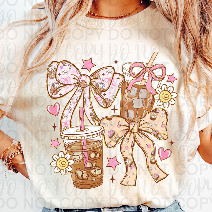 Iced Coffee & Bow Collage