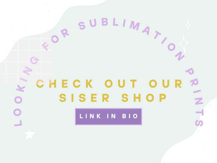 a white background with the words, check out our sister shop link in bio