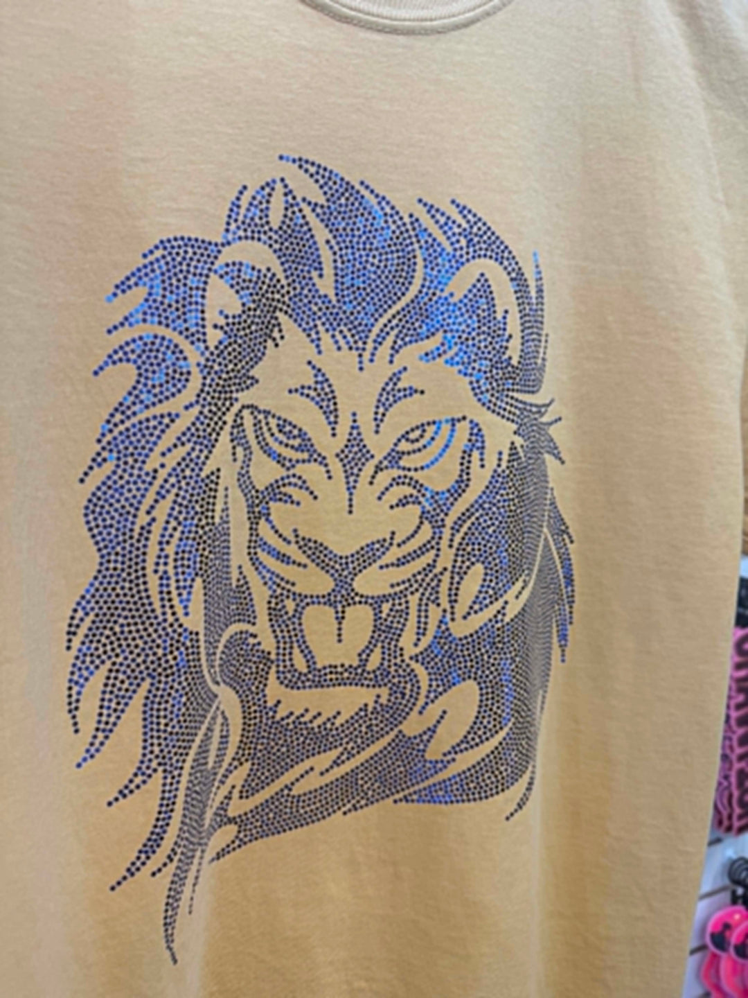 CHS Lion Head BLING Spangle Transfer