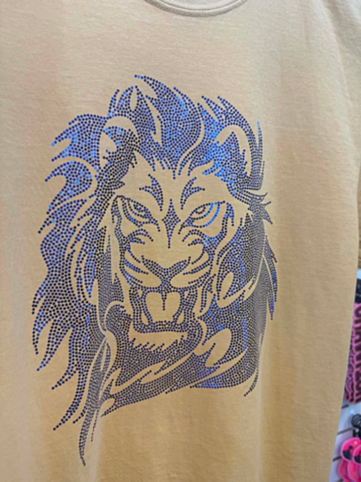 CHS Lion Head BLING Spangle Transfer