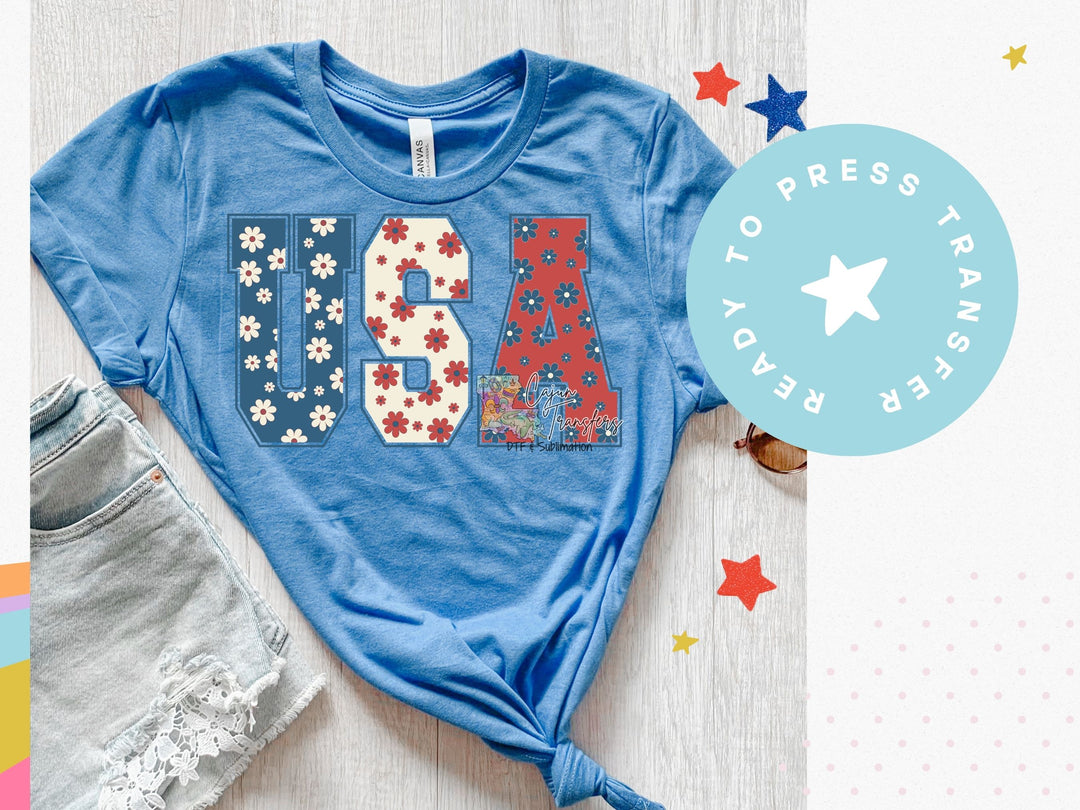 a t - shirt with the word usa printed on it