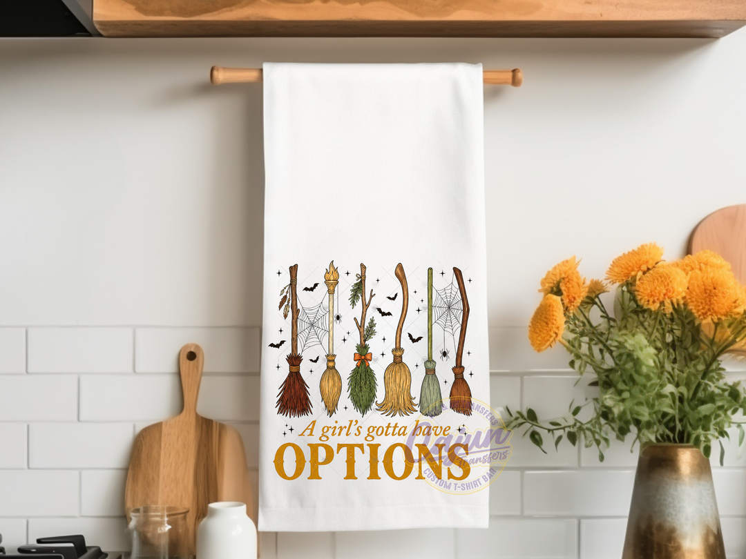 A Girl's Gott Have Options Hand Towel