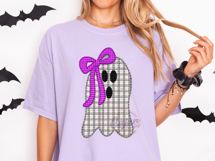 Ghost Splatter Faux Stitch