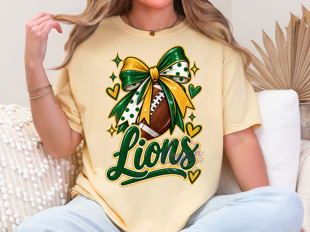 Lions Football Bow