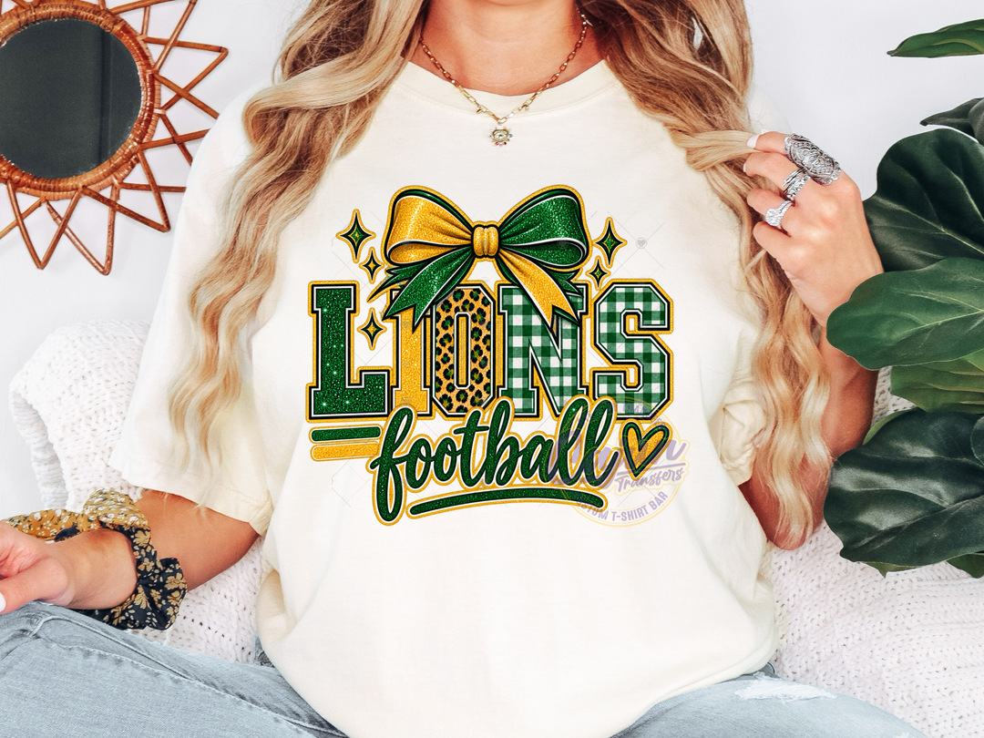 Lions Football Bow