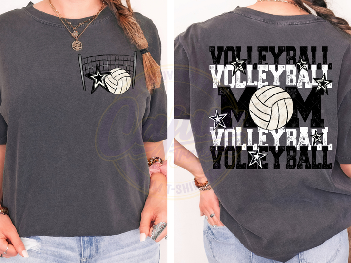 Volleyball Mom - Black & White