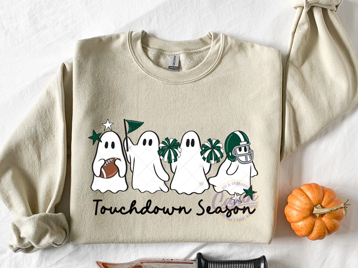 Football Ghost - Dark Green & White