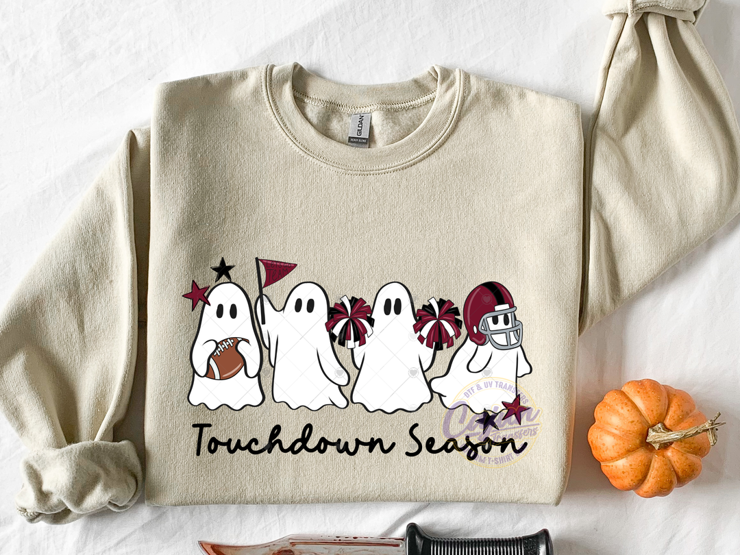 Football Ghost - Maroon & Black