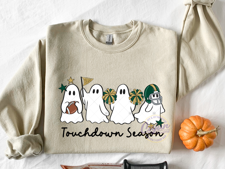 Football Ghost - Dark Green & Vegas Gold