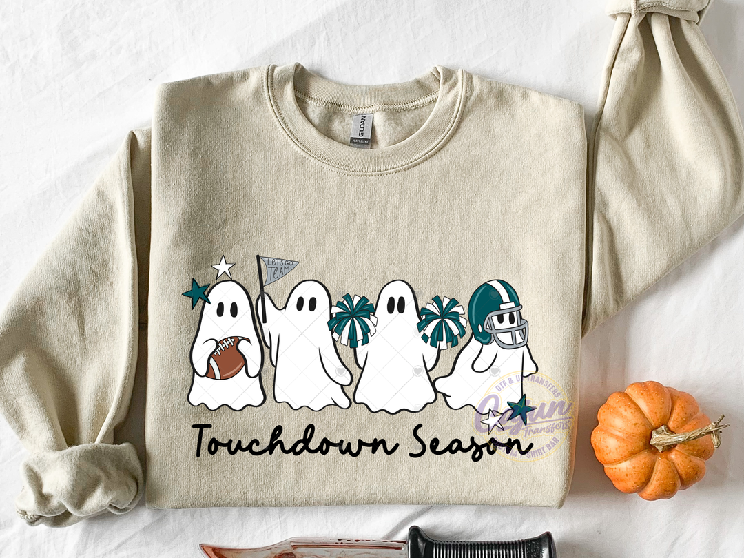 Football Ghost - Teal & White