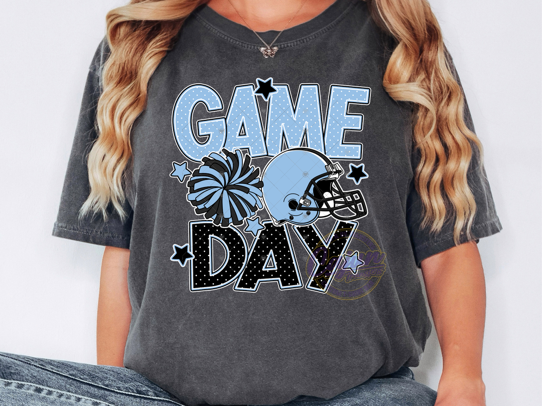Game Day - Black & Light Blue