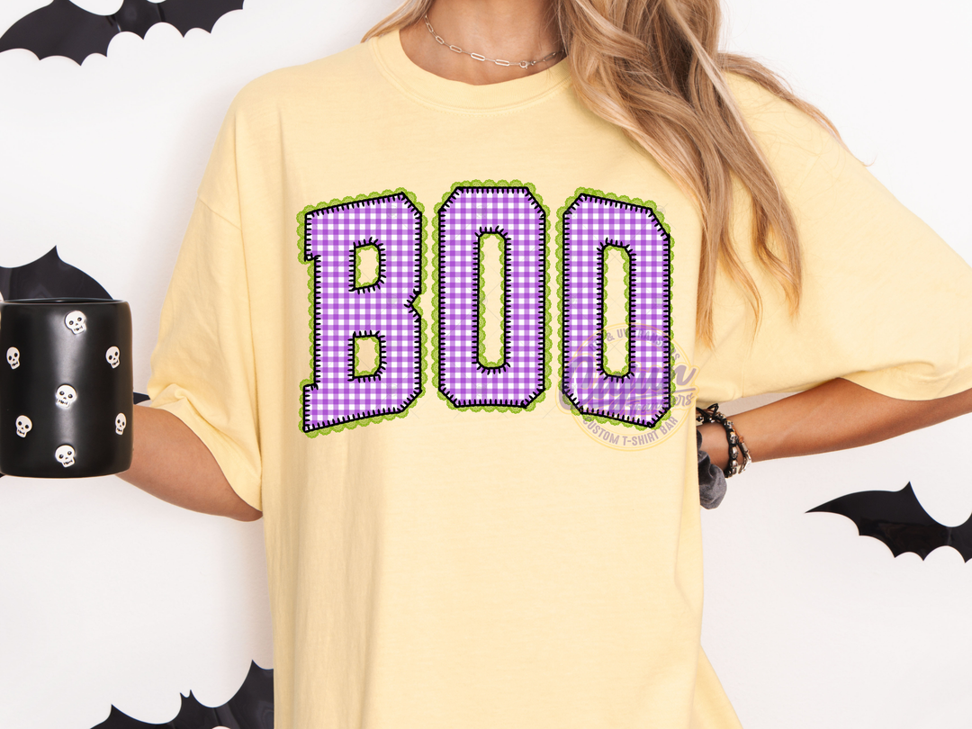 Boo Gingham Purple