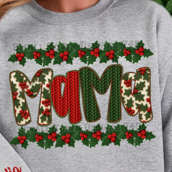 Christmas Crochet Mama w/ Garland