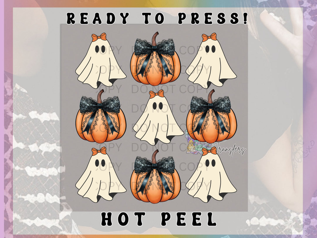 a picture of a group of halloween ghost cut outs