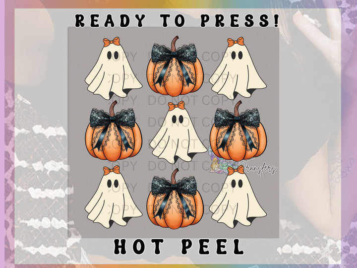 a picture of a group of halloween ghost cut outs