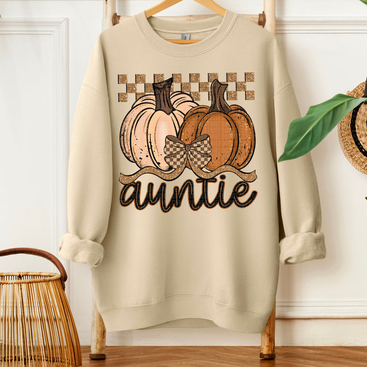 Fall Checkered Pumpkin Auntie