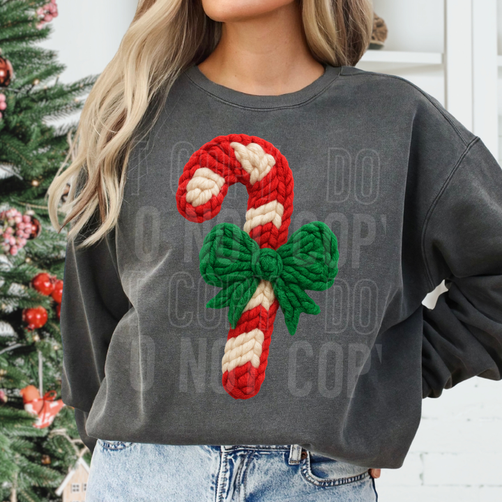 Candy Cane Faux Yarn