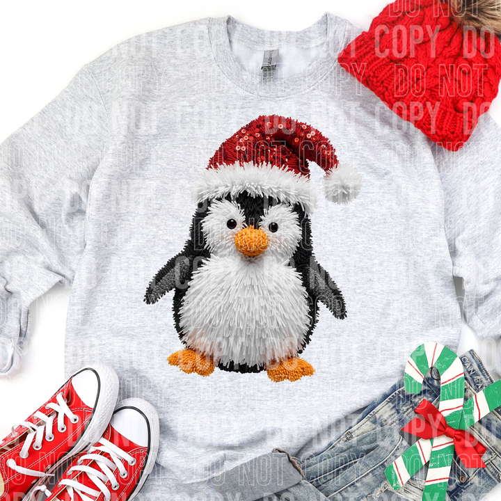 Christmas Penguin Faux Yarn