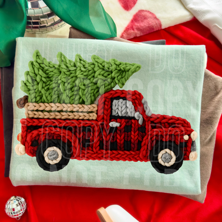 Christmas Truck Faux Yarn