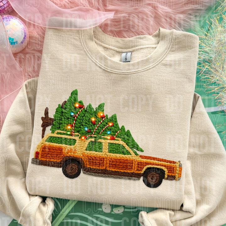 Christmas Vacation Car Faux Yarn