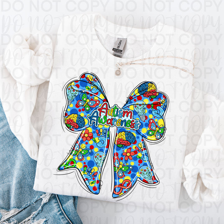 Autism Awareness Bow