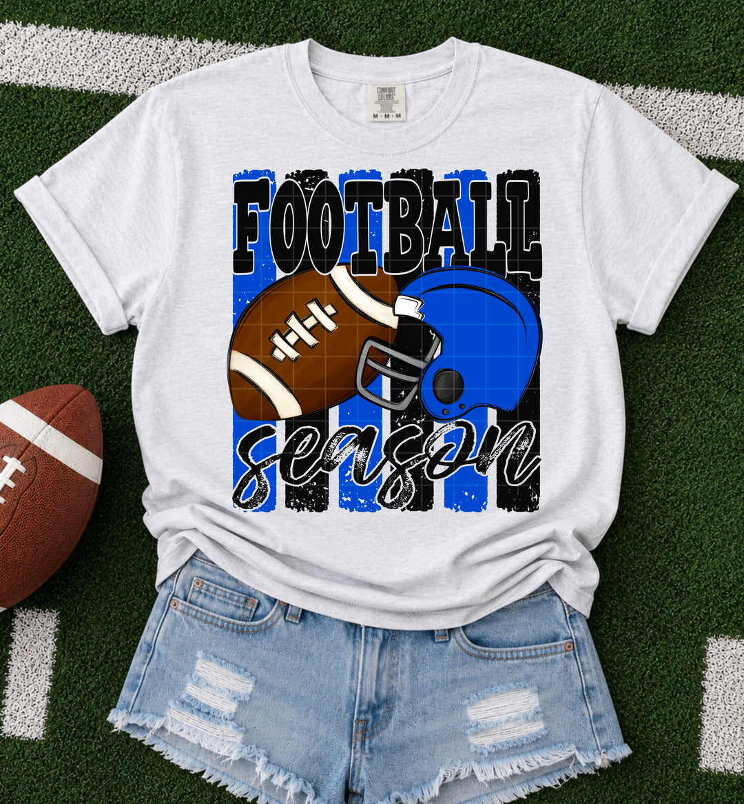 Football Season - Black & Royal Blue