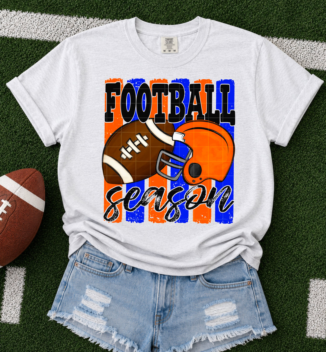 Football Season - Royal Blue & Orange