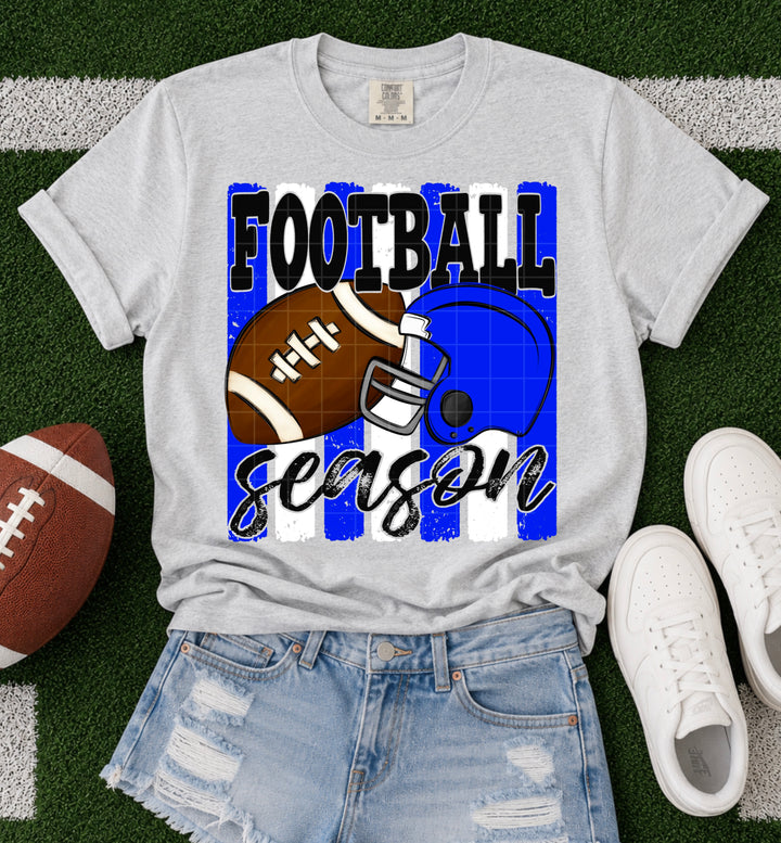 Football Season - Royal Blue & White
