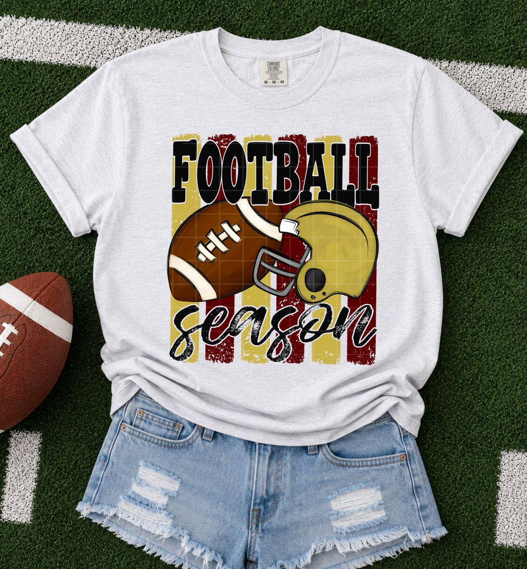 Football Season - Maroon & Vegas Gold