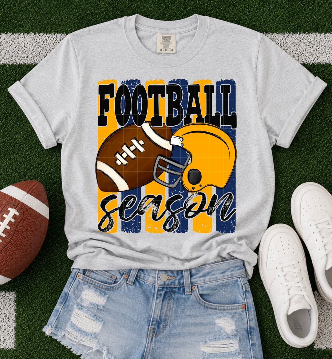Football Season - Navy & Yellow Gold