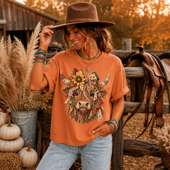 Fall Highland Cow