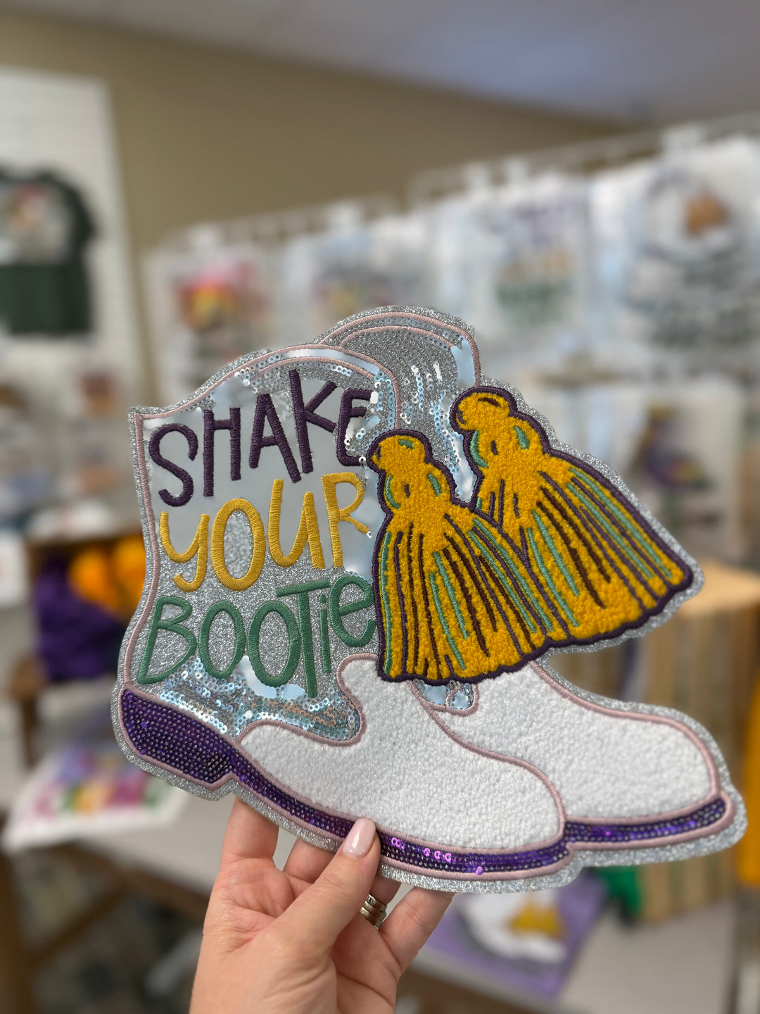 10" Shake Your Bootie Sequins Patch