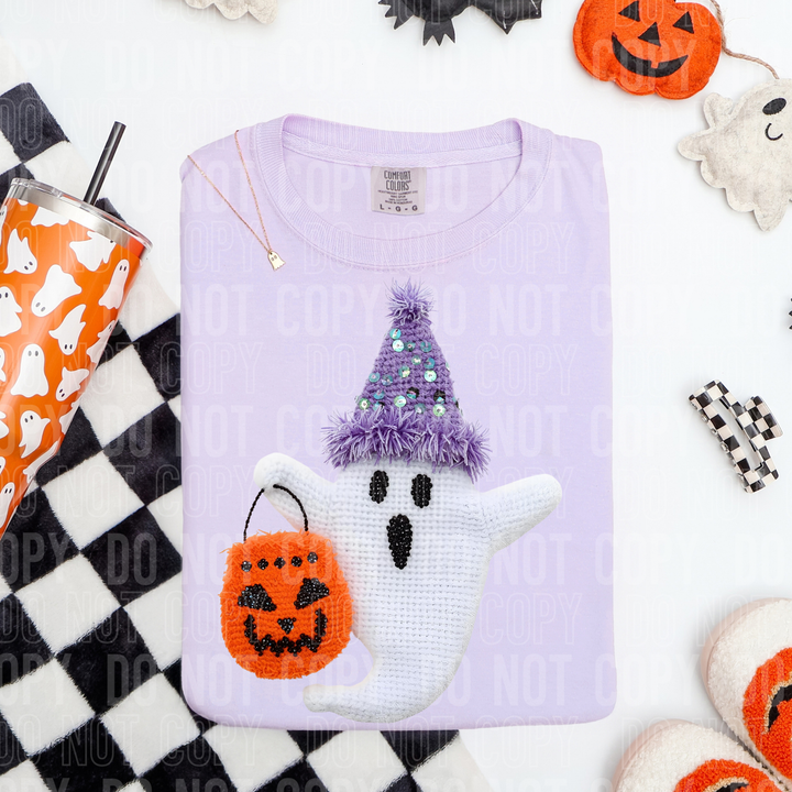 Ghost Jack o Lantern Faux Yarn