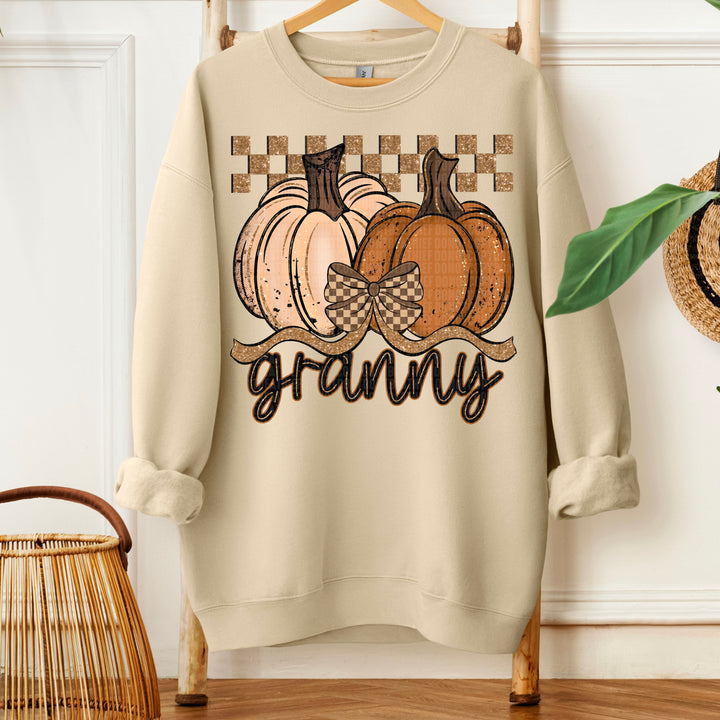 Fall Checkered Pumpkin Granny