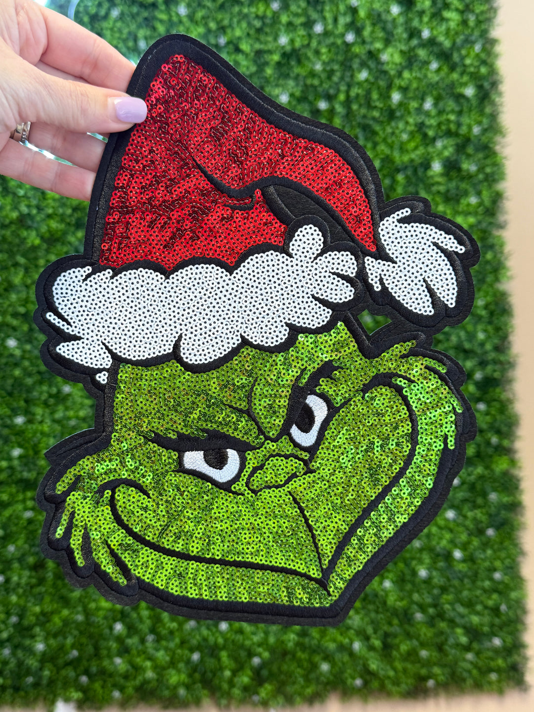 Youth Green Man Glitter & Sequin Patch