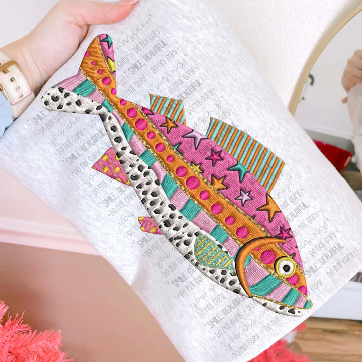Faux Embroider Fish