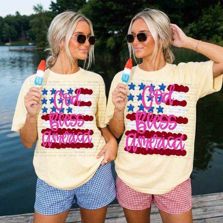 God Bless America - Red
