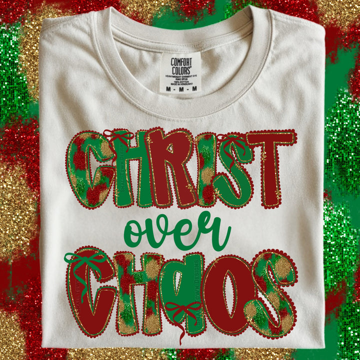 Christmas Bow Christ over Chaos