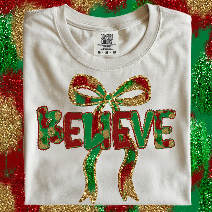 Christmas Bow Believe