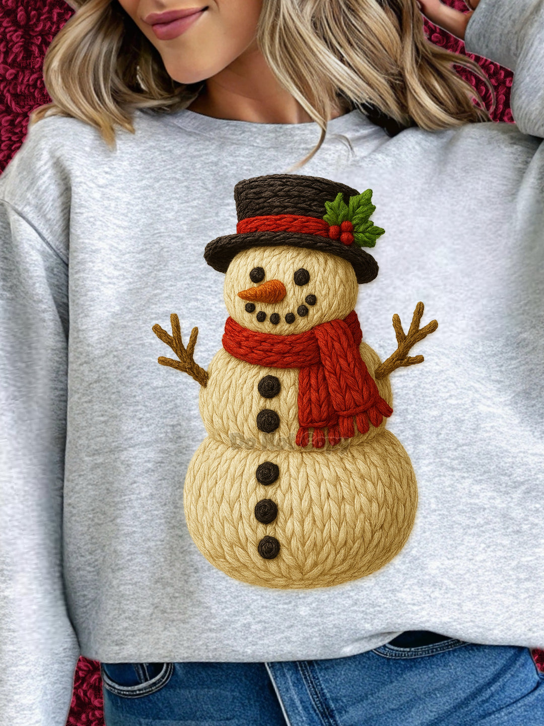 Snowman Faux Yarn