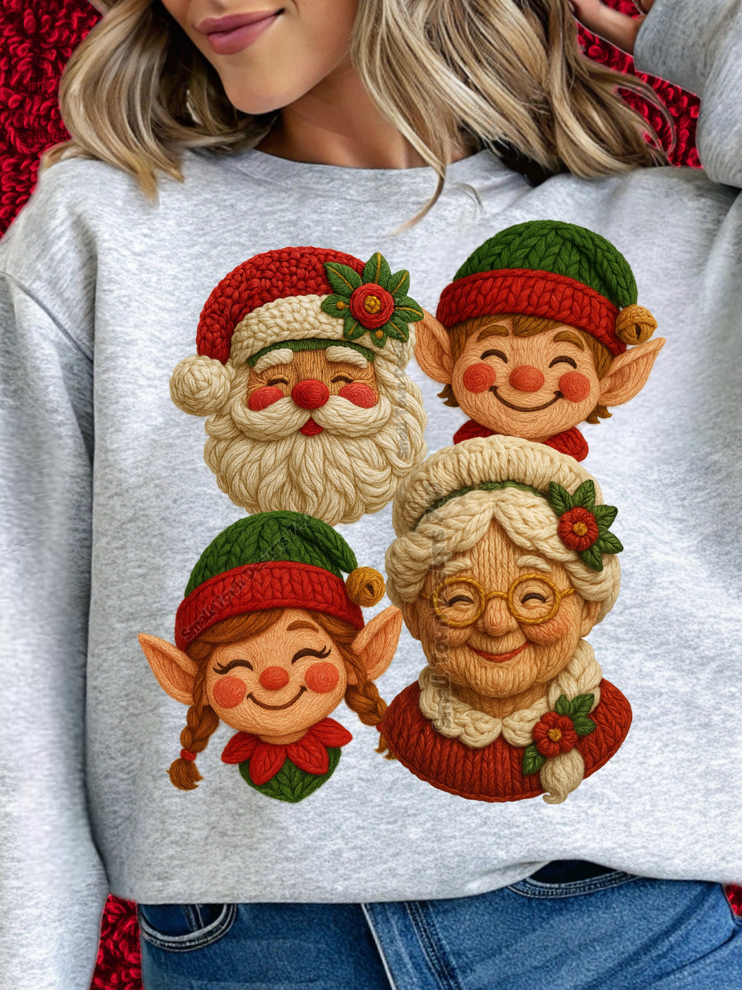 Christmas Collage Faux Yarn