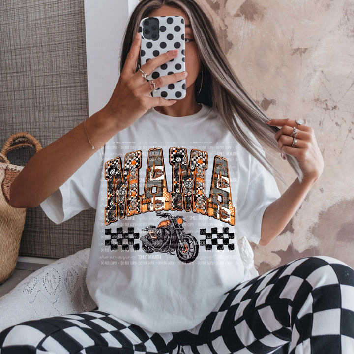 Mama Motorcycle Checkered
