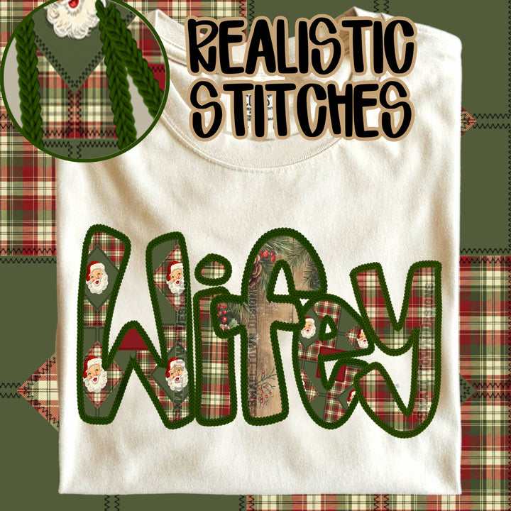 Patchwork Christmas Wifey