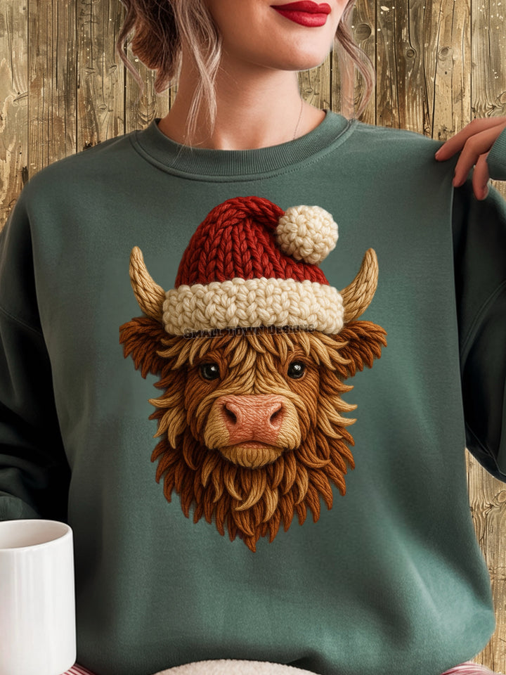 Christmas Cow Faux Yarn