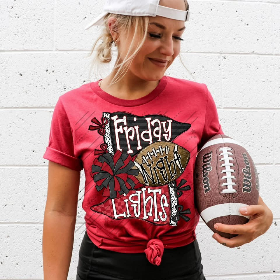 Friday Night Lights - Red & Black