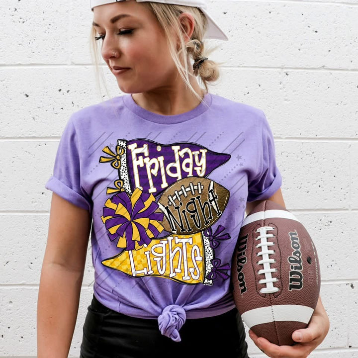 Friday Night Lights - Purple & Yellow Gold