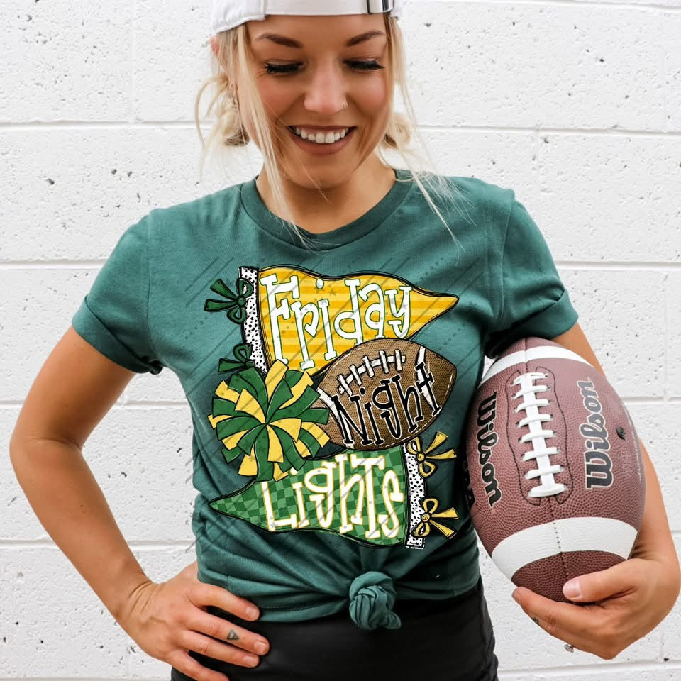 Friday Night Lights - Green & Yellow Gold