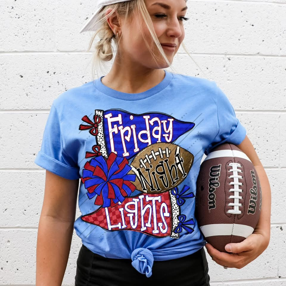 Friday Night Lights - Royal Blue & Red